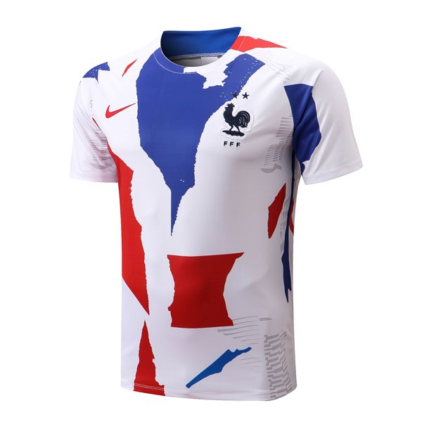 Trainingsshirt Frankreich 2022-2023 Weiß Rote